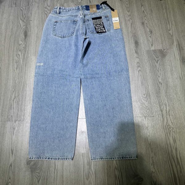 

ksubi jeans designer ready to wear women's baby blue stretch loose jeans