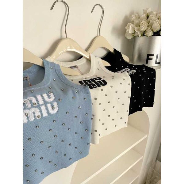 

m23 spring/summer new style casual letter embroidery full sky star design slim fit knitted tank 7, White