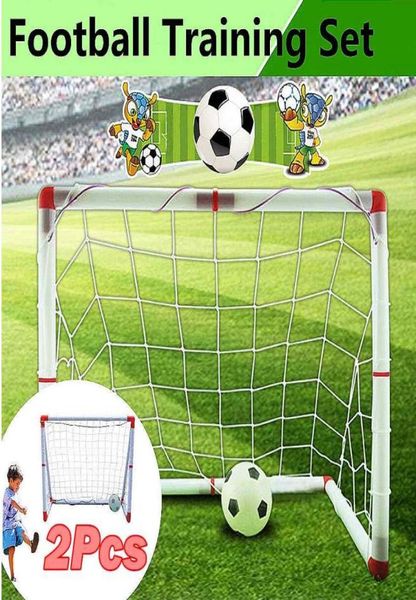

1pcs 126x45x71cm kids mini football gate goal post net ball pump soccer door outdoor abs sport match training toy4616224