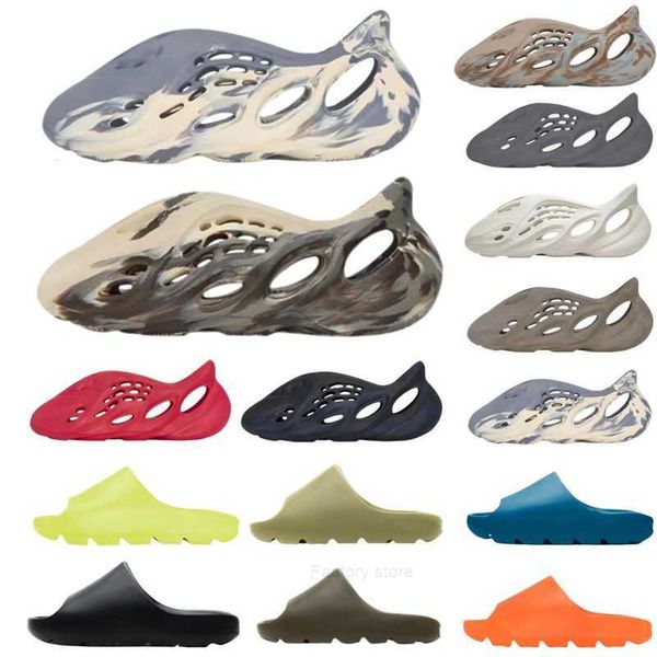 

2023 slippers slides sandals foam women men sand onyx brown bone white pure runners orange resin slide designer slipper mens sliders triple, Black