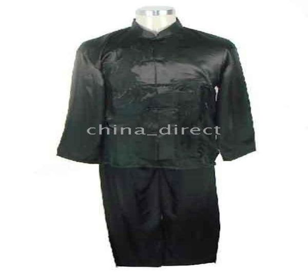 

new kungfu suits martial art sets chinese tai suitrayon silk uniform pants 6setslot4683404, Black;red