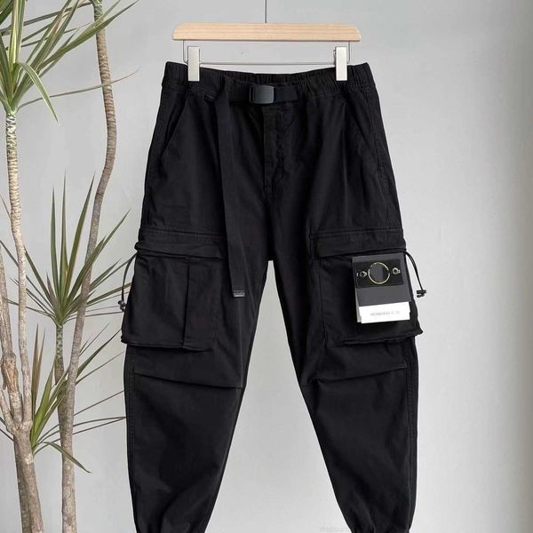

2023 men's y2k cargo pants stones island harajuku hip hop print multi pocket overalls hip hop punk rock wide leg pants oversized street, White;black