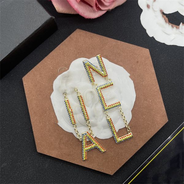 

premium luxury letter ccity earrings charm designer gold earring fine jewelry classic senior c logo couple christmas heart-shaped gift 72145, Golden;silver