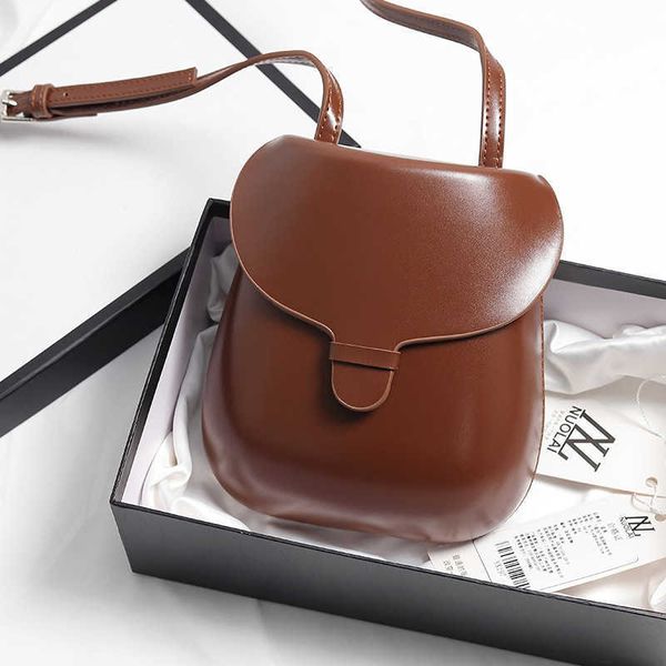 

baobao women's new fashion mini phone bag saddle shell oblique cross one shoulder women's fashion casual bag