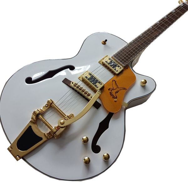 

customization white, electric guitar gold accessories, factory direct sales