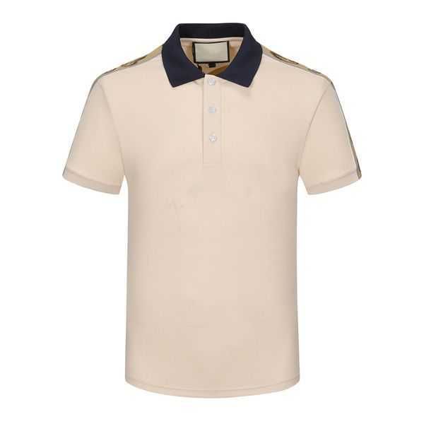 

designer men's polos monclair classical shirts men luxury casual mens t shirt snake bee letter print embroidery fashion high street ma, White;black