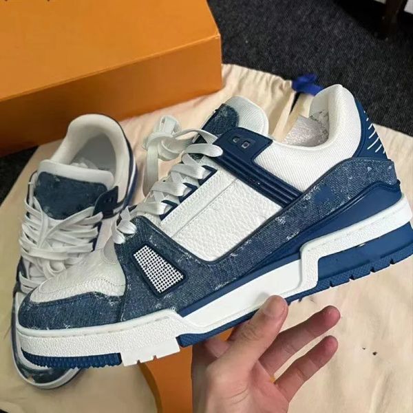 

Luxury trainer sneakers fashion brand men Designer shoes Genuine leather sneaker Size 39-44 RXkhh00001 ASDASDAWS, Light blue