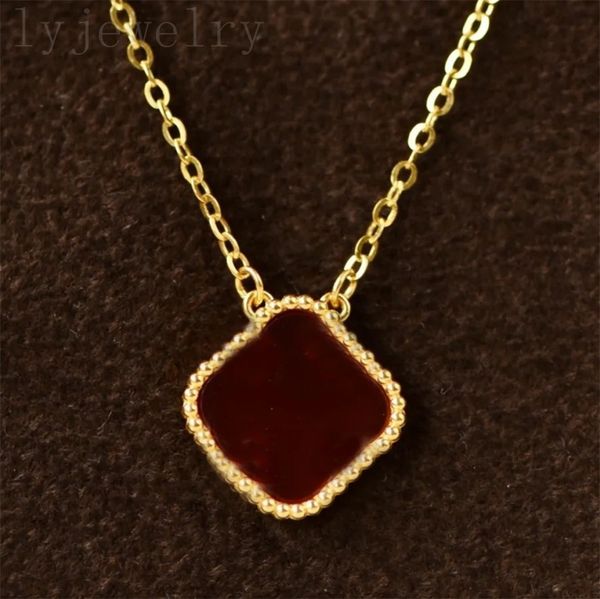 

luxurious necklaces love chains for mens valentine s day commemorative gifts clover four leaf crystal gold plated romantic ins luxury neckla, Silver