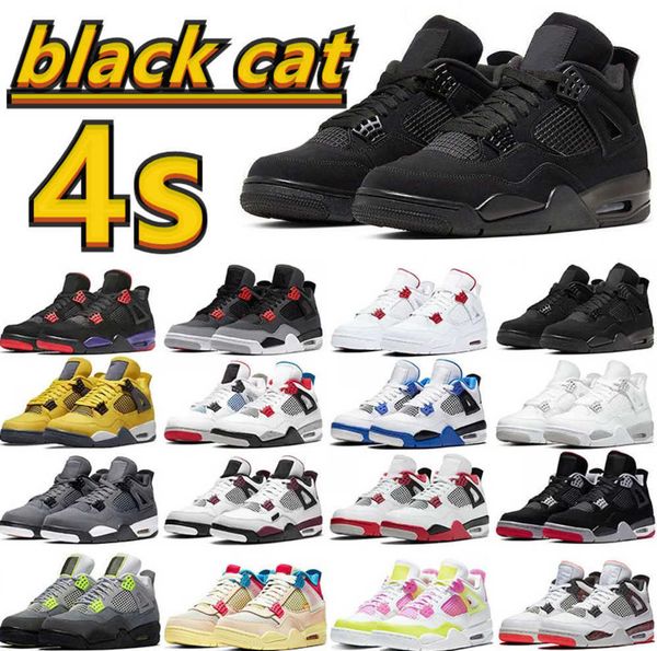 

jumpman 4s men women basketball shoes white oreo black cat university blue sail metallic purple bred shimmer cactus jack star orange 001