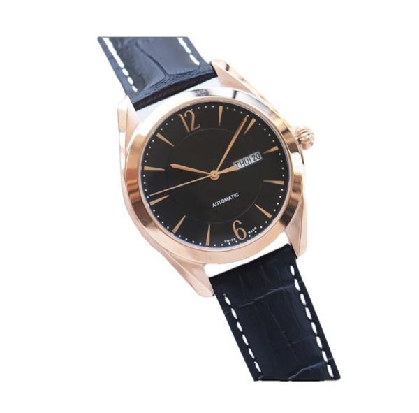 

men's business watch women's fashion watch men's mechanical watch cowhide band 316 precision steel l diameter 42mm, Slivery;golden