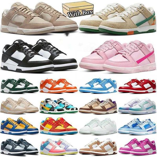 

box with low designer shoes panda pink chunky men women white black unc grey fog team syracuse gai olive mens trainers outdoor sneakers casu