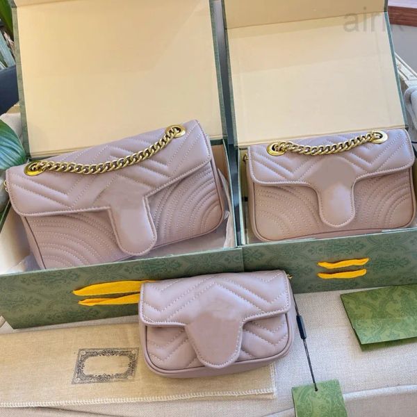 

3a designer bag luxury chain shoulder bags woman crossbody 4 colors 3 sizes leather ladies cross body bag chains handbag clutch purses women