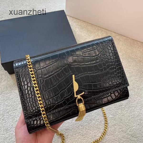 

new classic bag lady tassel satchel yslbags women's women designer alligator envelope pattern cloud small versatile small square black