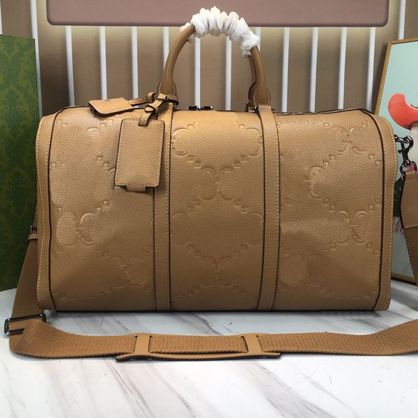

designer bag mens and womens large capacity travel bag solid color leather shoulder bag portable handbag multi function wallet card bag 7252