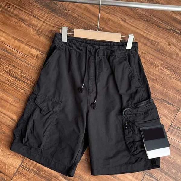 

men's pants mens shorts stones island designers cargo badge patches summer sweatpants sports trouser 2023ss big pocket overalls trouser, Black