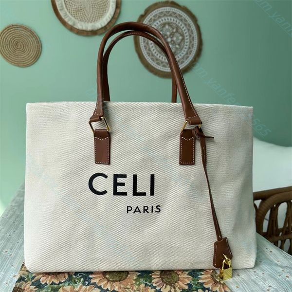 

with lock tote bag luxury handbag women man designer beach bag letter printing shoulder bags crossbody bags fashion canvas high capacity sho