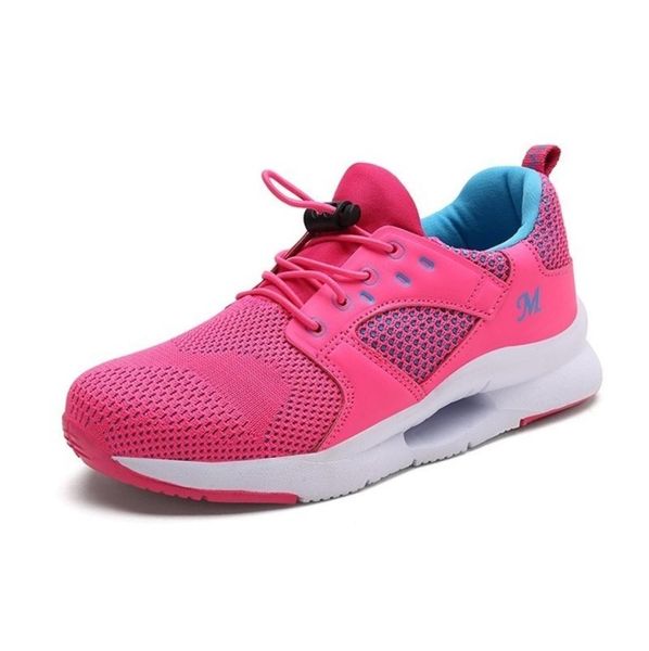 

size 2939 kids sport shoes boys basket sneakers elastic band breathable outdoor fitness walking running shoes rose girl sneaker4954541, Black;red