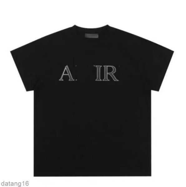 

limited edition amirs designer t shirt of 2023 rabbit year new couples tees street wear summer fashion splash-ink letter print design couple, White;black