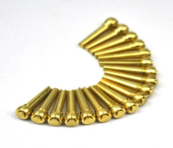 

18pcs universal acoustic guitar bridge pins nut bronze alloy gold3750703