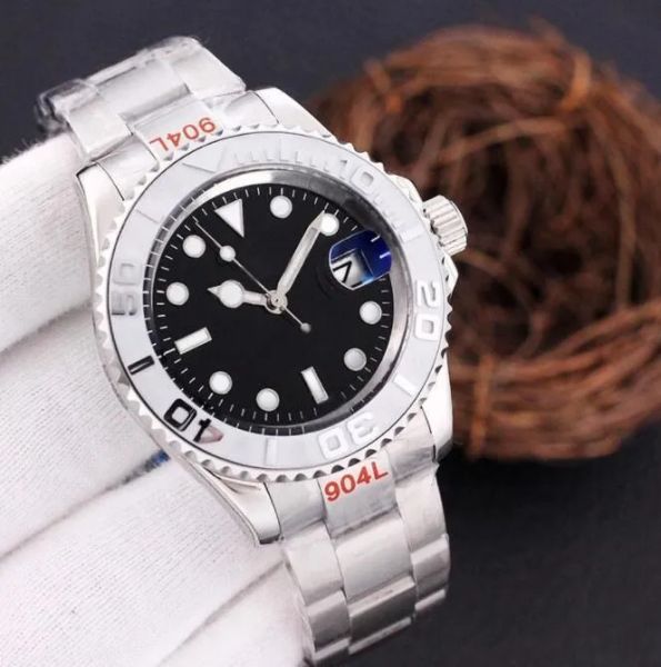 

men luxury watch model bezel watch automatic movement luminous wristwatches weekly log yacht kangkastuoflywheel 5atm designer sapphire mens, Slivery;golden