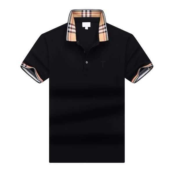 

designer mens polo luxury black and white various styles shirt lapel short sleeve casual embroidery 100% cotton brand high street business f, White;black