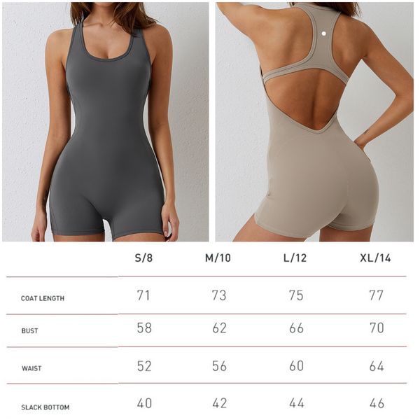 

ll-995 womens jumpsuits aerial yoga outfits sleeveless close-fitting dance jumpsuit short pants fast dry breathable