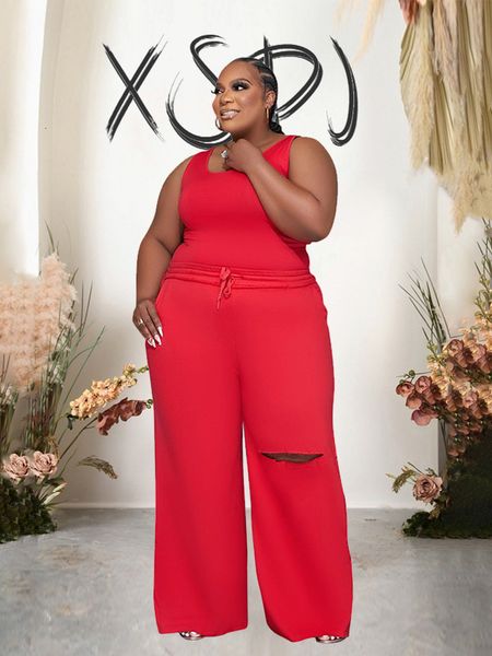 

women's plus size pants two sets of women's clothing 5xl vest and pants summer set loose fit oversized wholesale direct shipment 2, Black
