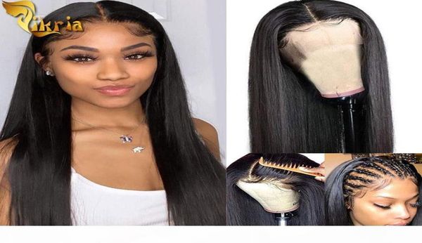 

silky straight 13x4 lace front human hair wigs full lace wig 100 unprocessed brazilian indian virgin straight human hair for blac4922473, Black;brown
