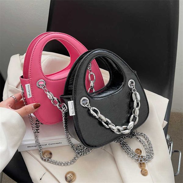 

saddle bag new women's ins trendy high grade texture french small and luxury design chain crossbody handheld