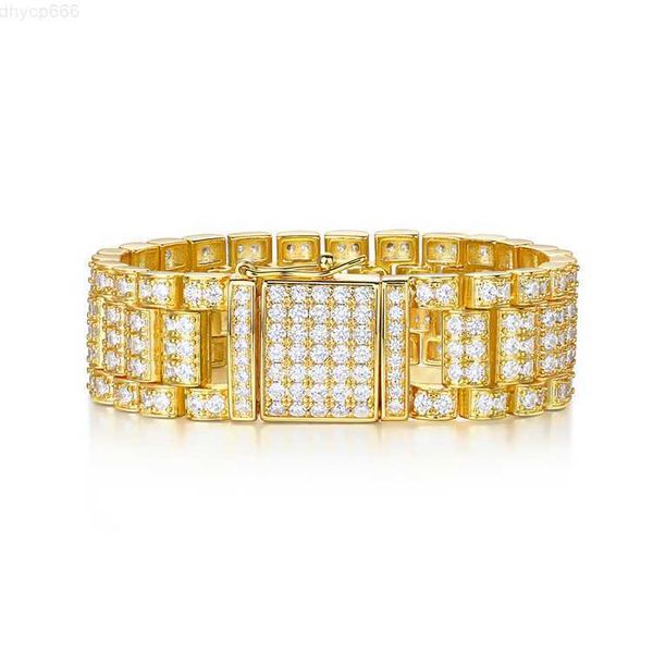 

jwy customised 18k gold brass/copper hip hop bracelets, Silver