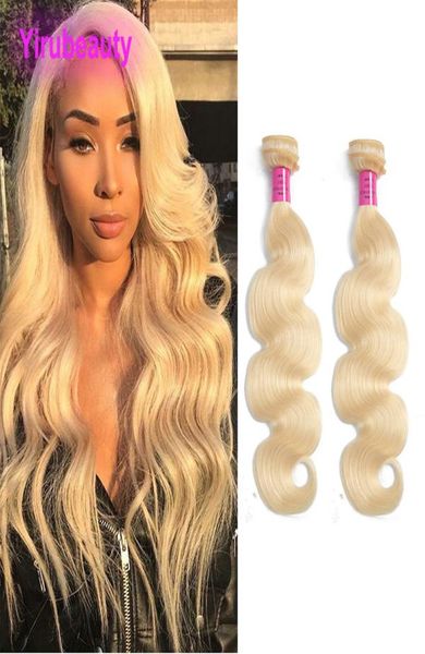 

brazilian virgin hair extensions 830inch 2 bundles body wave 2 pieceslot human hair 613 blonde double wefts 613 color8000053, Black;brown