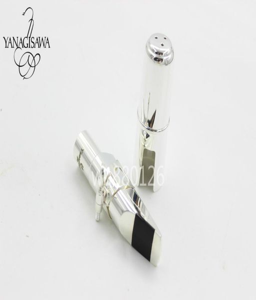 

yanagisawa saxophone metal silver plated mouthpiece for alto tenor soprano saxophone musical instruments accessories size 5 6 7 8 2520798
