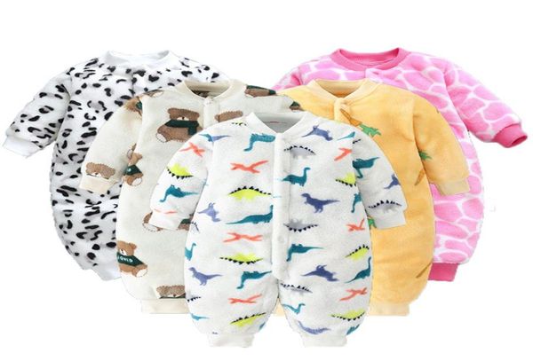 

newborn baby winter clothes cute infant girls outwear clothes jumpsuit for boys soft fleece warm new born rompers 012 month lj2015857593, Blue