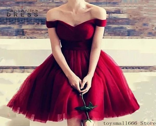

popular burgundy ruffles tulle homecoming dresses a line sweetheart backless mini short cocktail bridesmaid dresses laceup prom e4741857, Blue;pink