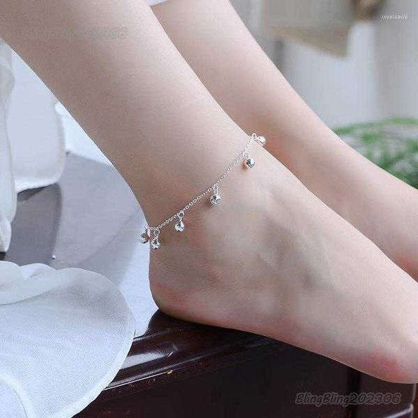 

anklets everoyal silver 925 anklet for women jewelry fashion bell bracelet girl party accessories female summer bijou, Red;blue