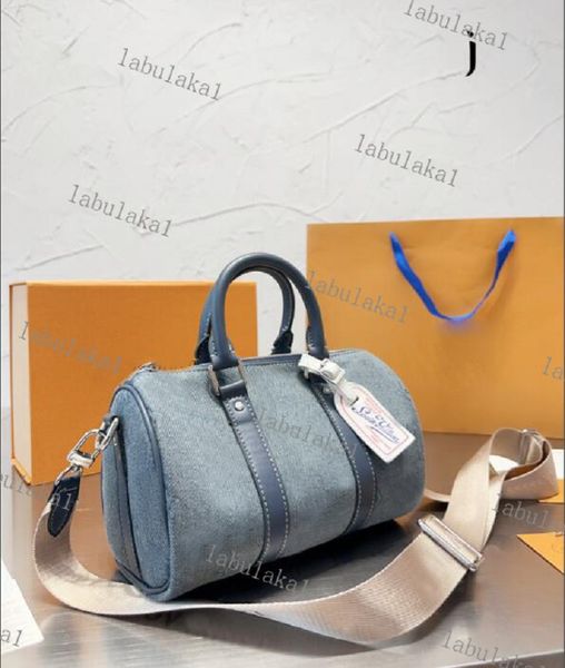 

keepall25 luxury shoulder bag nan0 speedy denim purse boston totes designer pillow handbags women crossbody messenger bags classic design fl