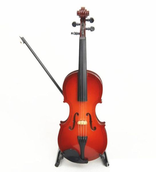 

wooden mini instrument violin decoration wooden mini violin toy 14cm9513546