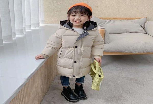 

girls kids down coat jacket overcoat cotton 2022 plus thicken winter warm outwear sports children039s clothing6045279, Blue;gray