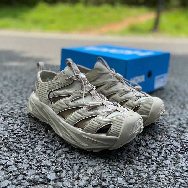 

hoka one hopara men's hiking function anti slip sports mountaineering off road outdoor casual sandals, Black