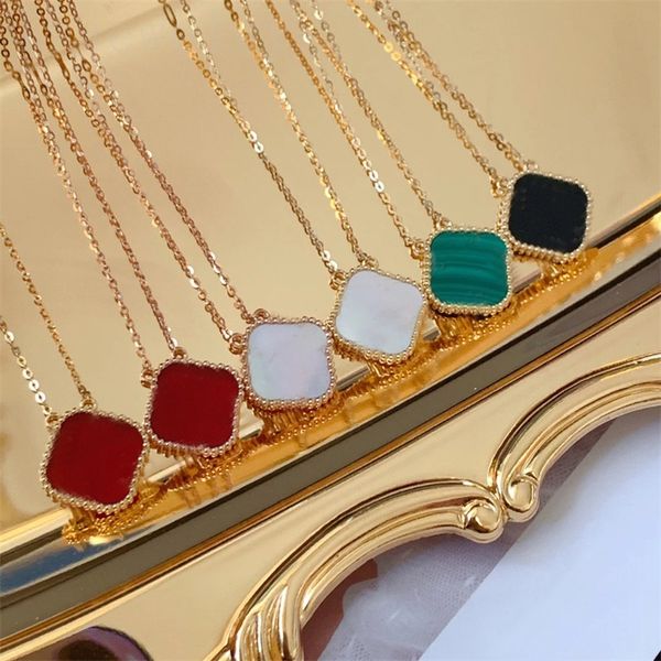 

mens designer necklaces plated gold necklace for women trendy clover fashionable letter punk metal luxurious jewelry four leaf metal thin ch, Silver