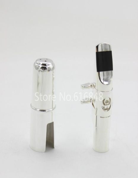 

silver plated brass dukoff mouthpiece for alto tenor soprano saxophone musical instrument accessories size 5 6 7 8 9 4589980