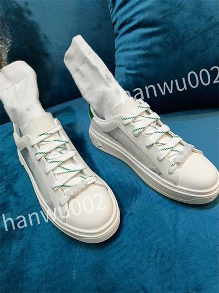 

new luxury trainer casual shoes sports shoes golden fashion men women casual shoes white leather flat shoe size 35-41 dc220508, Black