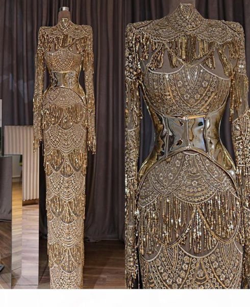 

elegant gold mermaid arabic evening formal dresses 2019 middle east evening gowns evening wear plus size robe de soiree abendkleid7396673, Black;red