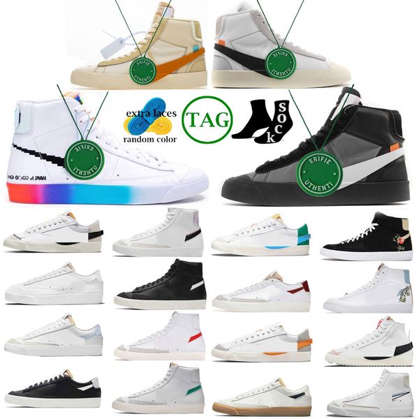 

high blazer mid 77 trainers shoes mens women low blazers og vintage jumbo black white blue red indigo pine green arctic punch sail gum runne