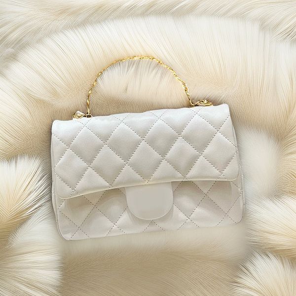 

designer chain bag small flap bag 10a mirror quality luxury crossbody bag lambskin shoulder handbag with box c125