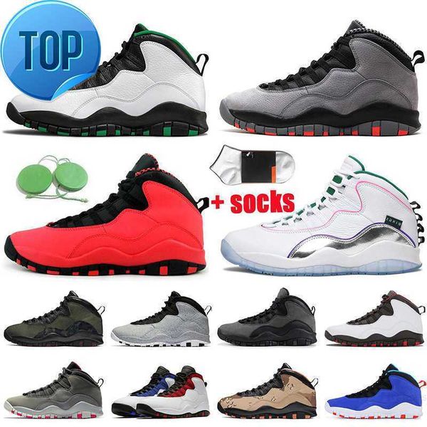 

2023 fashion jorden 10 women mens basketball shoes jumpman 10s gs fusion red cool grey trainers jodan retro seattle wings og designer shoes