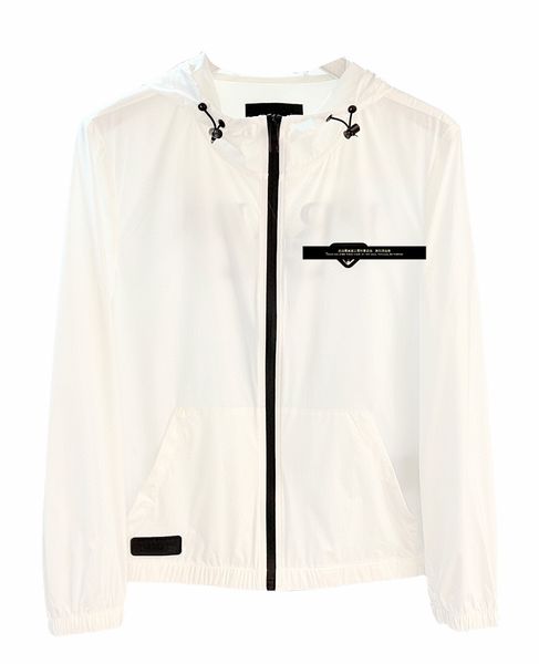 

windbreaker lightweight zip-up hooded white jacket summer luxury designer running active triangle-logo plaque, Black;brown