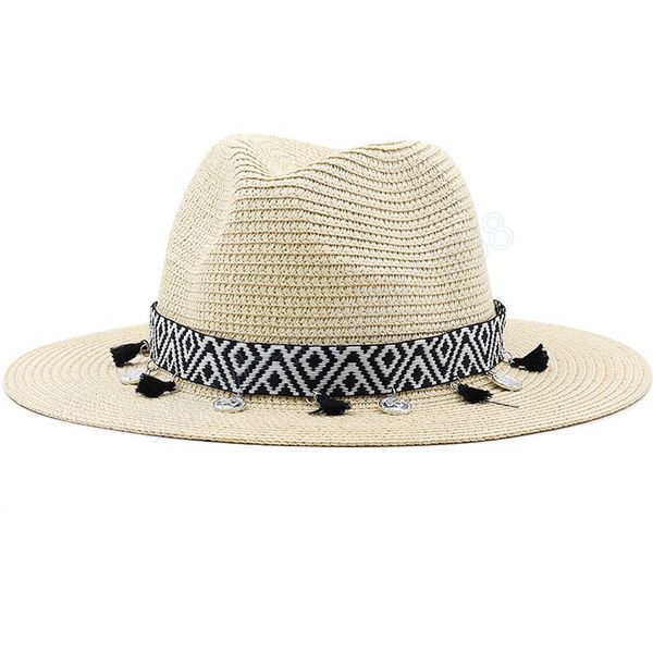 

fashion summer hat for women straw beach hat panama sun hats fedora bucket hats for female summer beach uv cap chapeau femme, Yellow