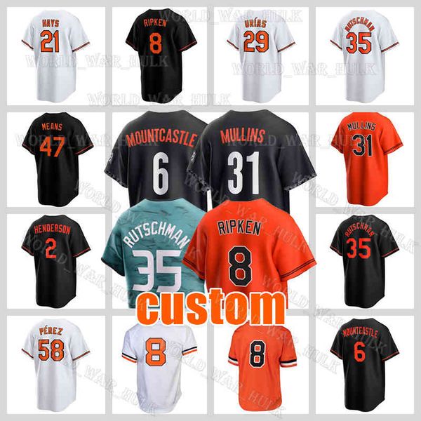 

35 adley rutschman jersey cedric mullins baltimores baseball 8 cal ripken jr. city connect ryan mountcastle orioles jorge mateo gunnar hende, Blue;black