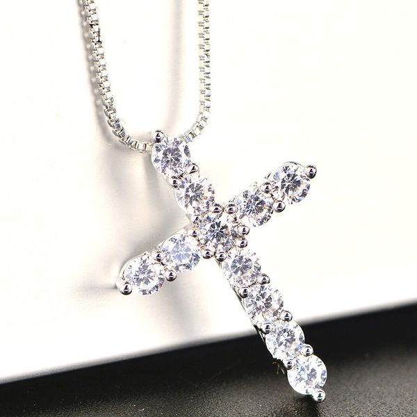 

designer heart necklace tiff eny necklaces luxury cubic zircon cross pendant necklace 925 sterling silver cross christian jesus jewelry for
